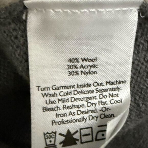 Eddie Bauer Mens 1/4 Zip Sweater SZ TXL Mock Neck Striped Winter Outdoor Gray - Picture 6 of 6